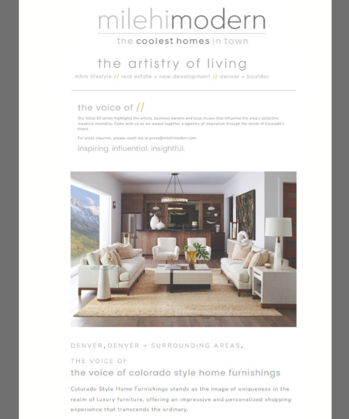 The Voice of Colorado Style Home Furnishings